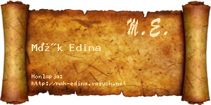 Mák Edina névjegykártya