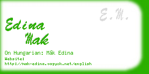 edina mak business card
