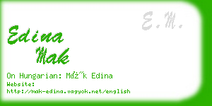 edina mak business card